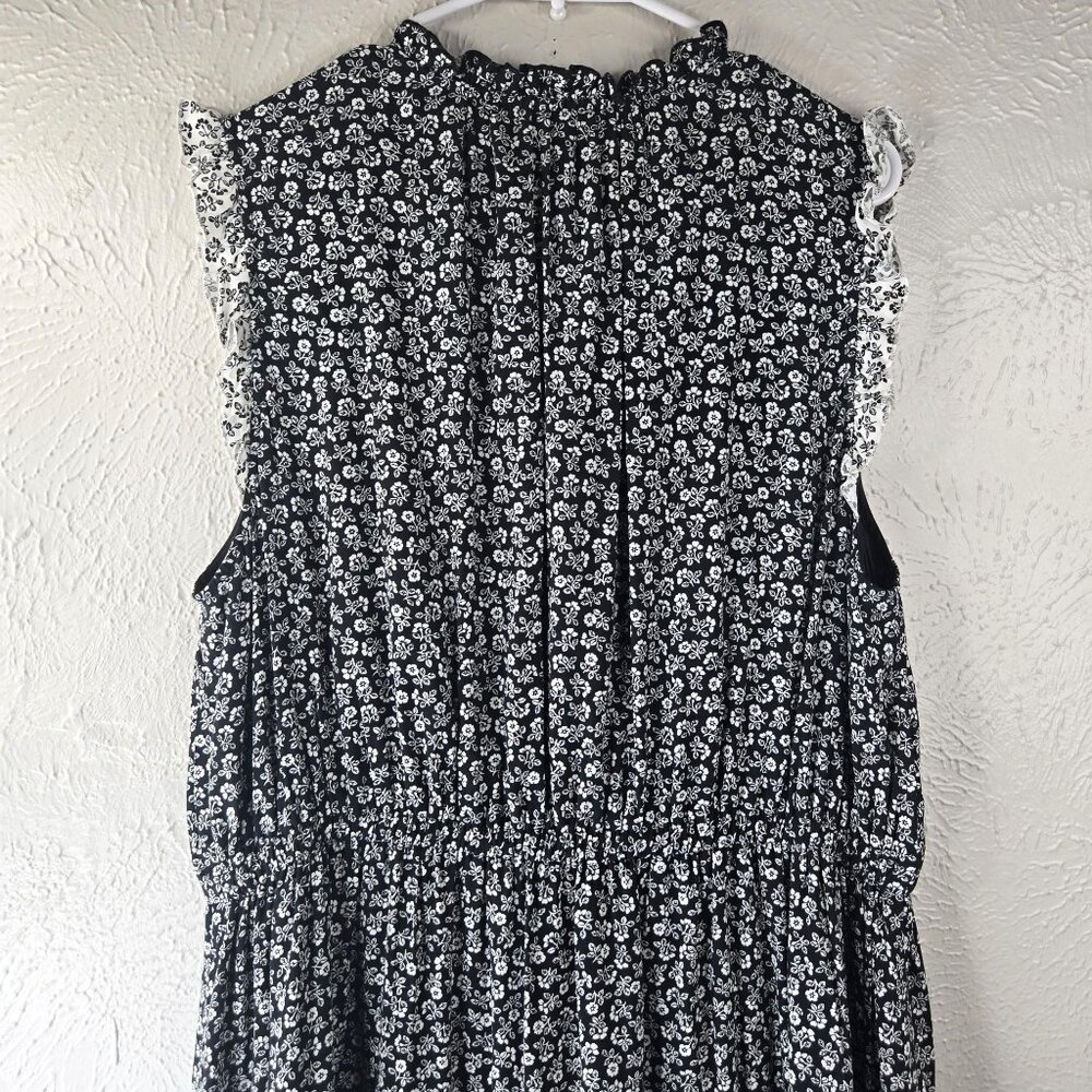 kate spade Black and White Floral Midi Dress - Picture 7 of 14